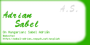 adrian sabel business card